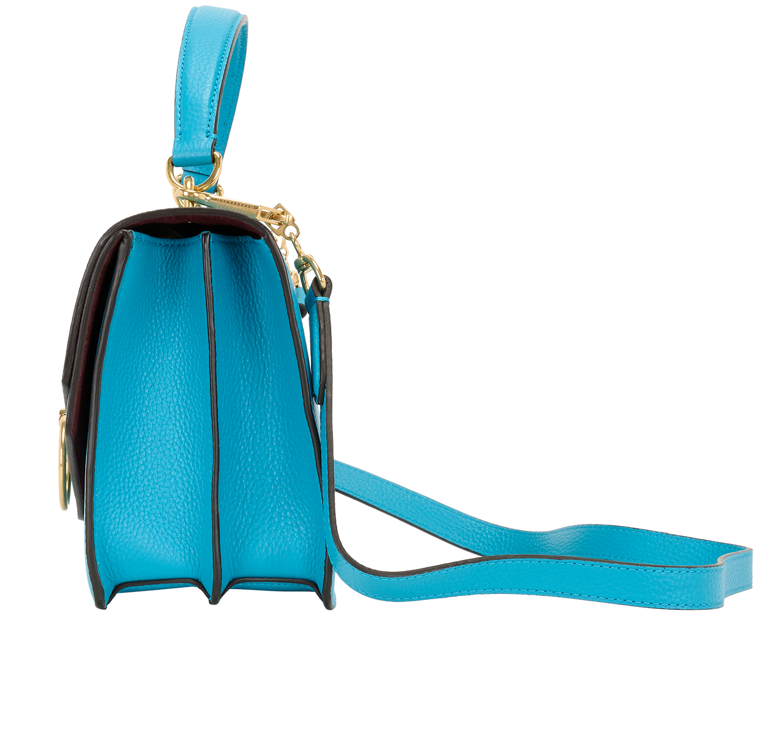 Harlow Satchel, &pound;375, Handbags, Blue, Leather, Bottom view